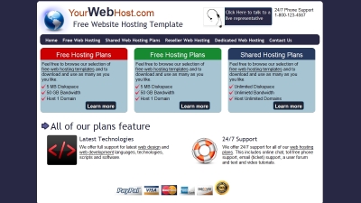 Free Web Hosting Template